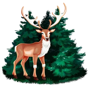 Reindeer In Forest Png 85 PNG image