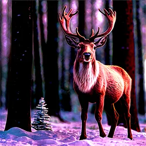 Reindeer In Forest Png Ubp PNG image