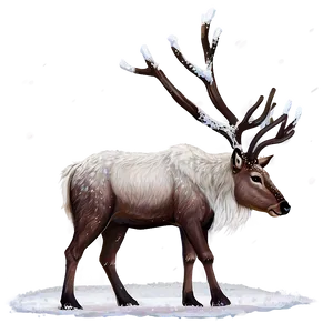 Reindeer In Snow Png Att PNG image