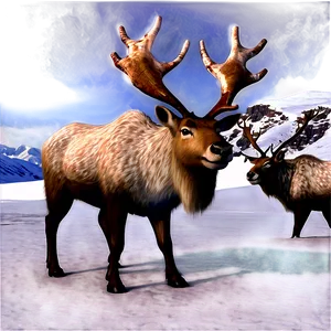 Reindeer In The North Pole Png Meh PNG image