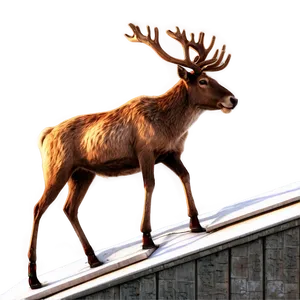 Reindeer On Rooftop Png 52 PNG image