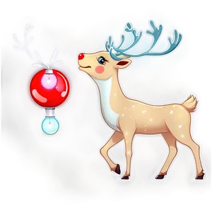 Reindeer With Lights Png Dty PNG image