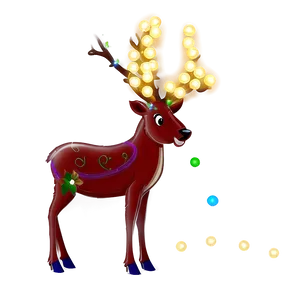 Reindeer With Lights Png Wte8 PNG image