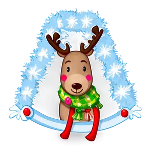 Reindeer With Scarf Png Vgi PNG image