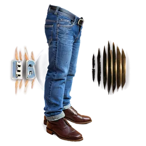 Reinforced Blue Jeans Png 8 PNG image