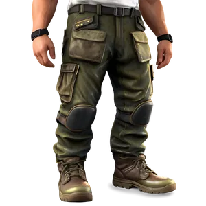 Reinforced Knee Cargo Pants PNG 30