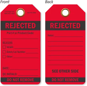 Rejected Tag Template PNG image
