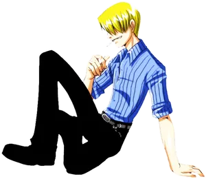Relaxed_ Anime_ Character_ Sanji_ Sitting
