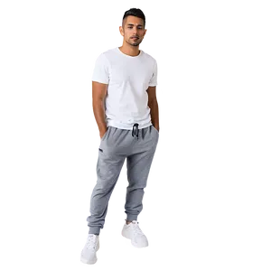 Relaxed Fit Grey Sweatpants PNG Kjl47 PNG