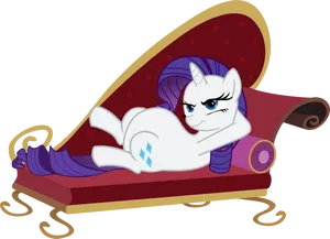 Relaxed_ Unicorn_ Character_ On_ Couch.png PNG