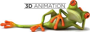 Relaxed3 D Frog Animation PNG image