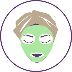 Relaxing Facial Mask Illustration PNG image
