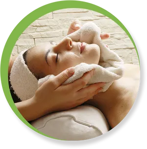Relaxing Facial Treatmentat Spa PNG image