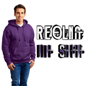 Relaxing Purple Hoodie Template PNG Sgf