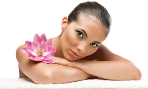 Relaxing Spa Experiencewith Lotus Flower PNG image