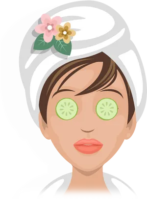 Relaxing Spa Treatment Illustration
