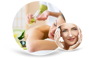 Relaxing Spa Treatmentand Facial Care PNG image