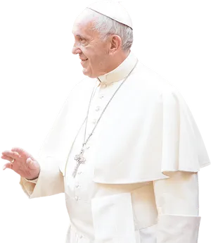 Religious Leaderin White Robes PNG