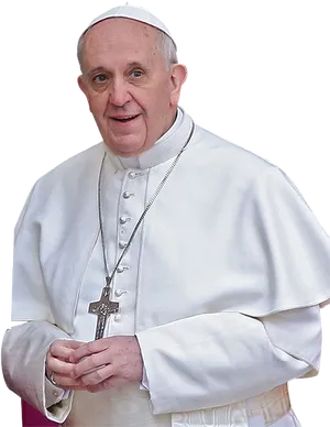 Religious Leaderin White Robes PNG