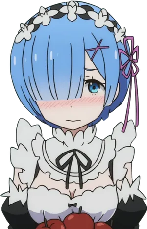 Rem Re Zero Anime Character PNG image