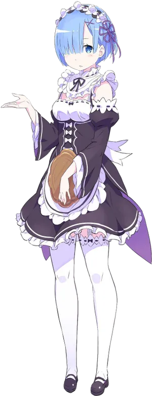 Rem Re Zero Maid Outfit PNG image