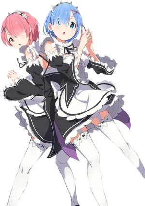 Remand Ram Re Zero Maid Outfits PNG image