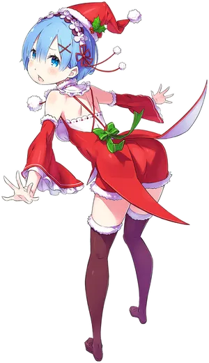 Remin Santa Costume Re Zero PNG image
