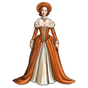 Renaissance Fashion Illustration Png Yng PNG image