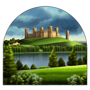 Renaissance Landscape Art Png 2 PNG image