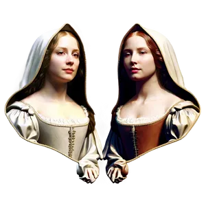 Renaissance Woman Portrait Png Epa PNG image