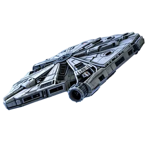 Rendered Millennium Falcon Image Png Kfq21 PNG image