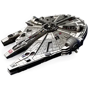 Rendered Millennium Falcon Image Png Oer PNG image