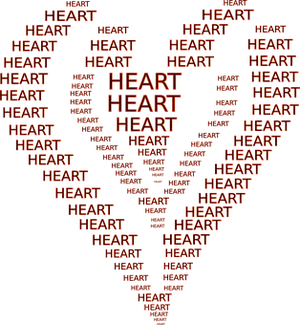 Repeating Heart Pattern Black Background