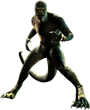 Reptilian Creature Rendering PNG image