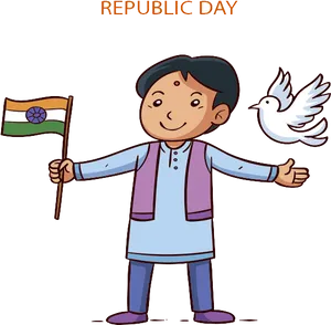 Republic Day Celebration Child Illustration PNG image