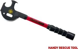 Rescue Axe Tool Red Black Handle
