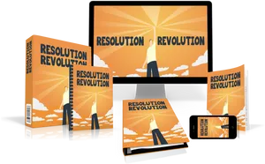 Resolution Revolution Multi Platform Mockup PNG image