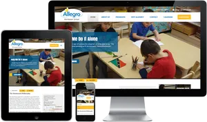 Responsive Design Allegro Montessori School Website PNG image