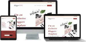 Responsive Design Blogging Template Mockup