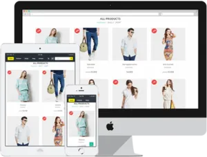 Responsive Online Store Display PNG image