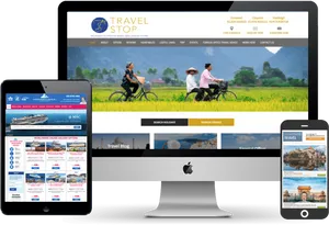 Responsive Travel Website Design PNG image