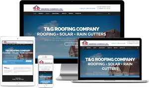 Responsive Web Design Roofing Company PNG image