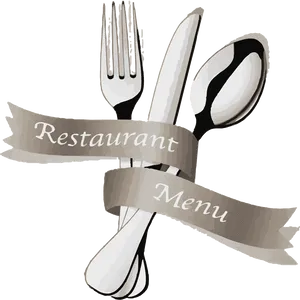 Restaurant Menu Cutlery Graphic PNG image