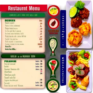 Restaurant Menu Png 24 PNG image