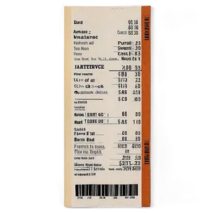 Restaurant Receipt PNG 06122024