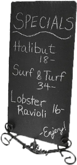 Restaurant Specials Blackboard PNG image