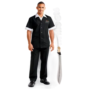 Restaurant Staff Uniform PNG 06252024