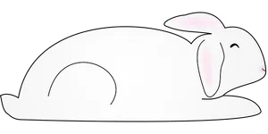 Resting Rabbit Silhouette