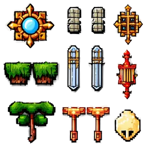 Retro 16 Bit Rpg Elements Png Wuw12 PNG image