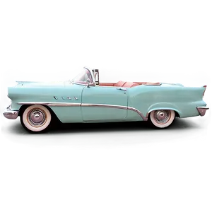 Retro 1950s Convertible Cars PNG 06242024
